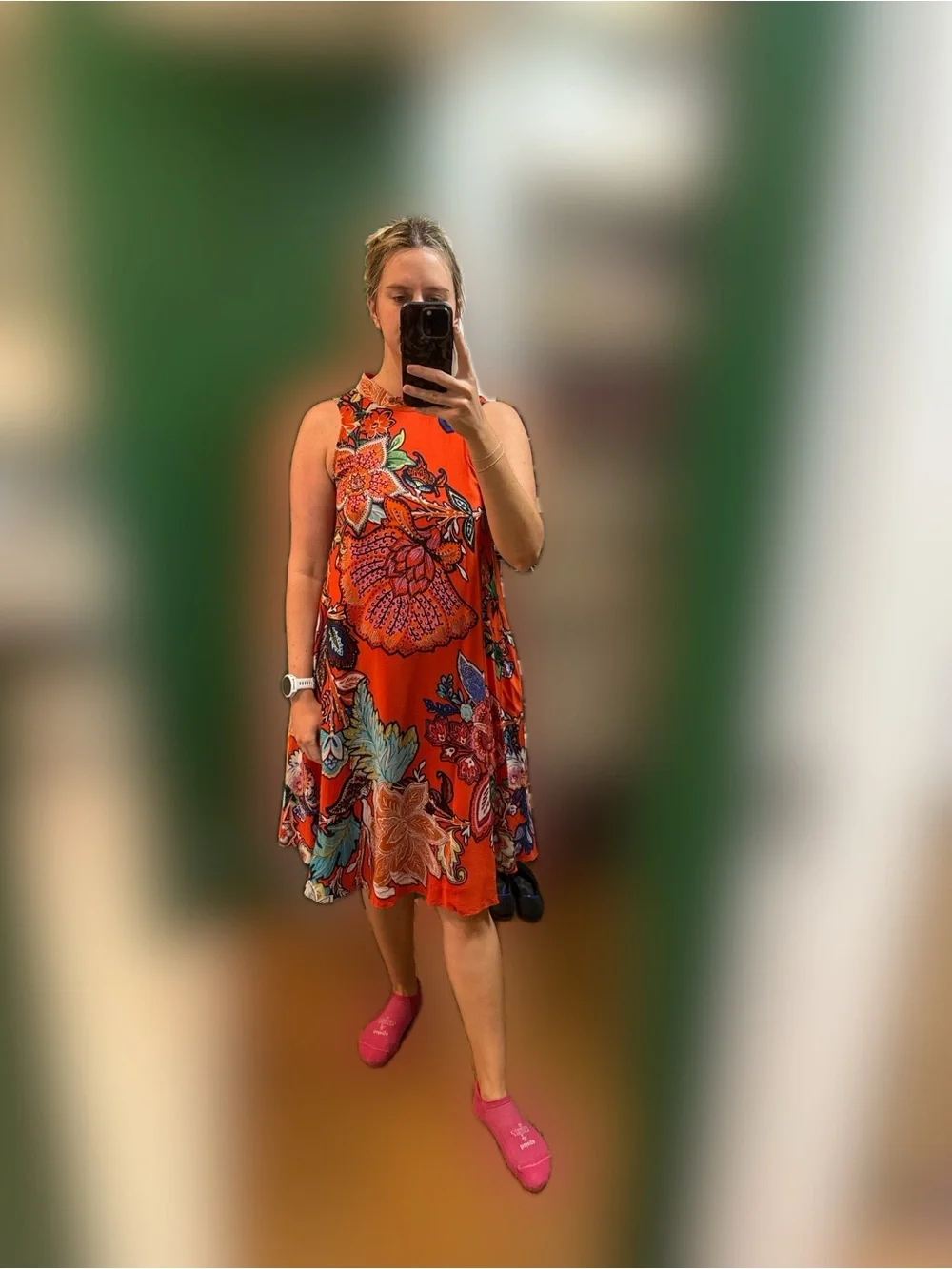 Anthropologie Floral Sleeveless A-Line Dress - Picture 3 of 3
